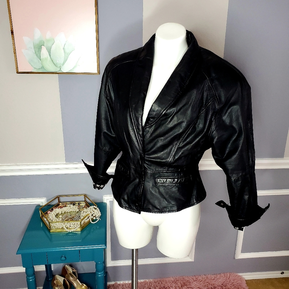 Vintage Leather Jacket,1980s Jacket,Womens Jacket